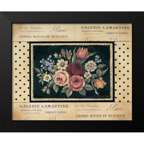 Vintage Bouquet I Black Modern Wood Framed Art Print by Poloson, Kimberly