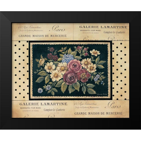 Vintage Bouquet II Black Modern Wood Framed Art Print by Poloson, Kimberly