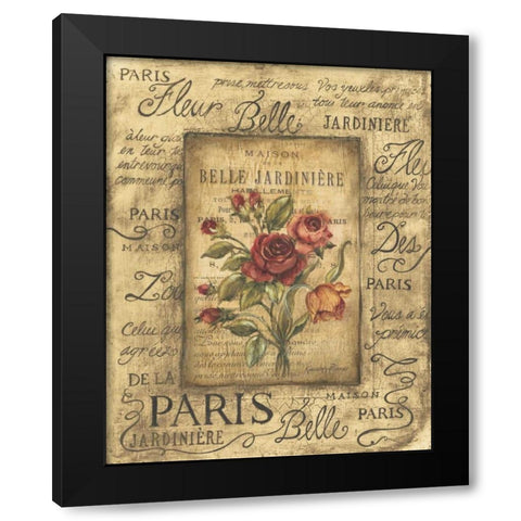 Bel Bouquet I Black Modern Wood Framed Art Print with Double Matting by Poloson, Kimberly