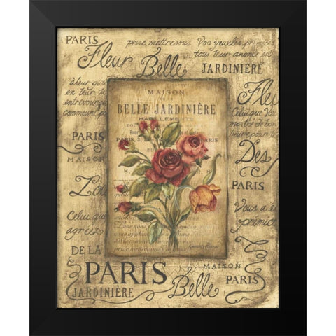 Bel Bouquet I Black Modern Wood Framed Art Print by Poloson, Kimberly