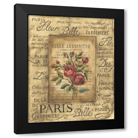 Bel Bouquet II Black Modern Wood Framed Art Print by Poloson, Kimberly