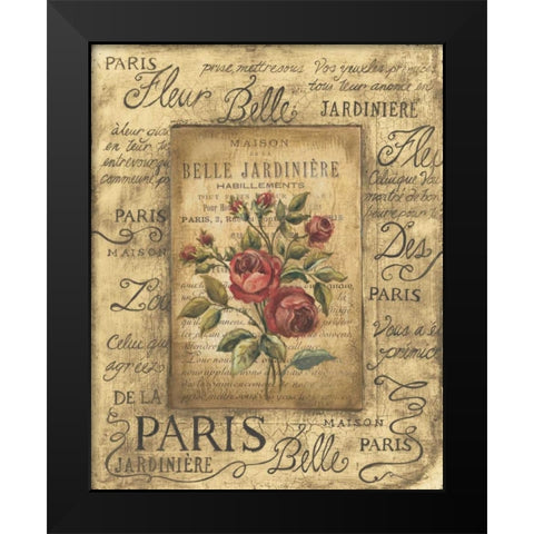 Bel Bouquet II Black Modern Wood Framed Art Print by Poloson, Kimberly