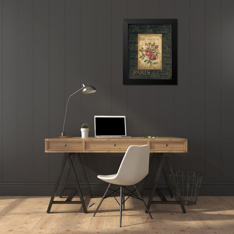 Bel Bouquet IV Black Modern Wood Framed Art Print by Poloson, Kimberly