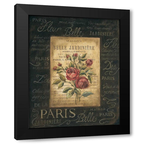 Bel Bouquet IV Black Modern Wood Framed Art Print by Poloson, Kimberly