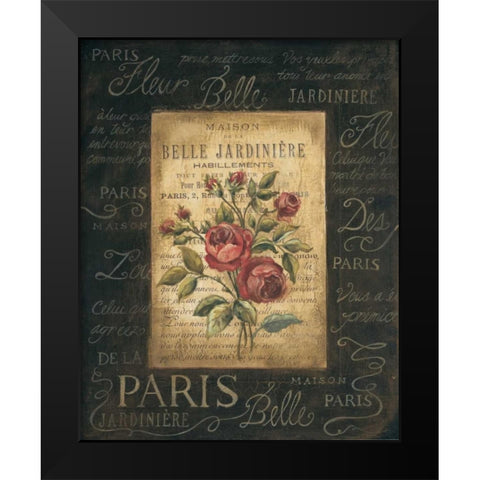 Bel Bouquet IV Black Modern Wood Framed Art Print by Poloson, Kimberly
