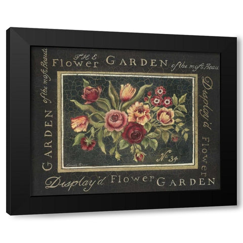 Flower Garden No. 34 Black Modern Wood Framed Art Print by Poloson, Kimberly