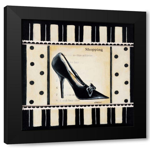 Shopping I Black Modern Wood Framed Art Print with Double Matting by Poloson, Kimberly