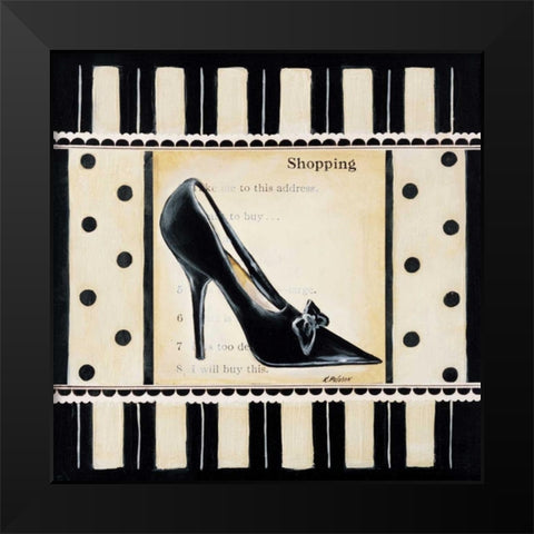 Shopping I Black Modern Wood Framed Art Print by Poloson, Kimberly