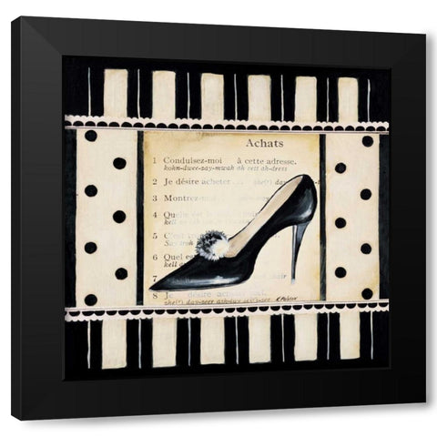 Achats I Black Modern Wood Framed Art Print by Poloson, Kimberly