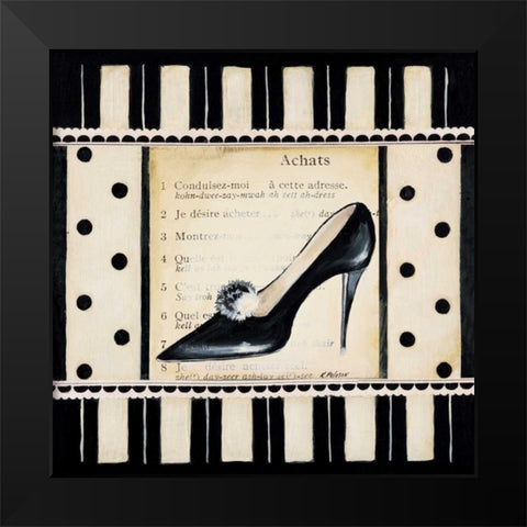 Achats I Black Modern Wood Framed Art Print by Poloson, Kimberly