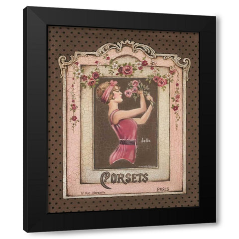 Corsets I Black Modern Wood Framed Art Print with Double Matting by Poloson, Kimberly