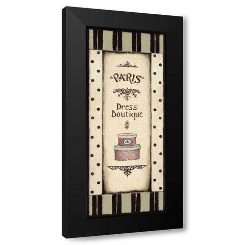 Hat Boxes Black Modern Wood Framed Art Print with Double Matting by Poloson, Kimberly