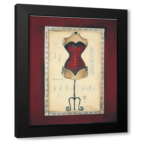 Taille de Robe I Black Modern Wood Framed Art Print by Poloson, Kimberly