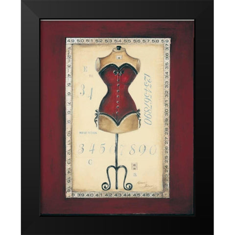 Taille de Robe I Black Modern Wood Framed Art Print by Poloson, Kimberly