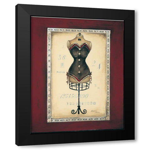 Taille de Robe II Black Modern Wood Framed Art Print with Double Matting by Poloson, Kimberly