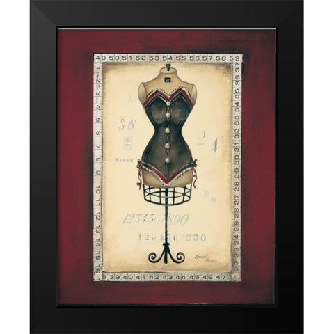 Taille de Robe II Black Modern Wood Framed Art Print by Poloson, Kimberly
