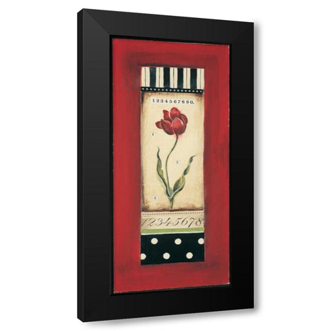 Belgian Tulip II Black Modern Wood Framed Art Print by Poloson, Kimberly