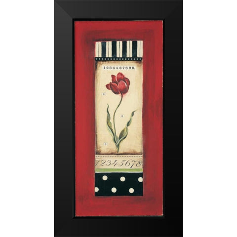 Belgian Tulip II Black Modern Wood Framed Art Print by Poloson, Kimberly