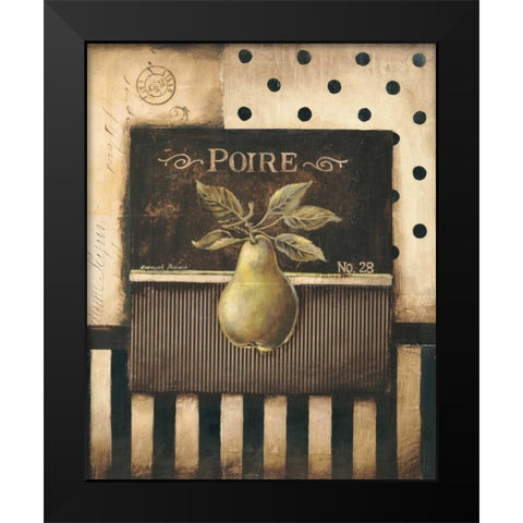 Poire Black Modern Wood Framed Art Print by Poloson, Kimberly