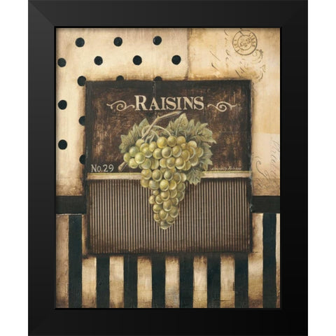 Raisins Black Modern Wood Framed Art Print by Poloson, Kimberly