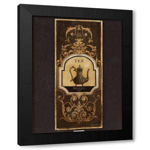 Tea Time I Black Modern Wood Framed Art Print with Double Matting by Poloson, Kimberly