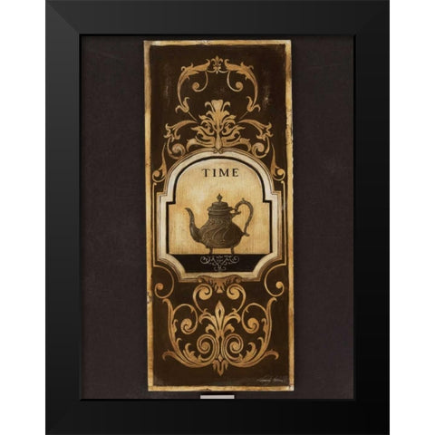 Tea Time II Black Modern Wood Framed Art Print by Poloson, Kimberly