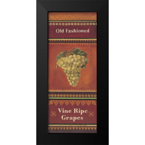 Vine Ripe Grapes Black Modern Wood Framed Art Print by Poloson, Kimberly