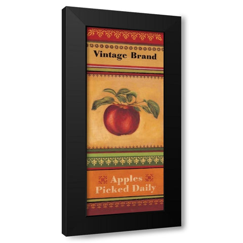 Apples Picked Daily Black Modern Wood Framed Art Print by Poloson, Kimberly