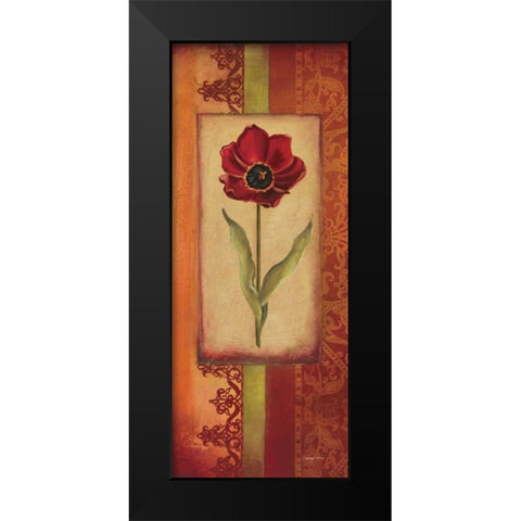 Mediterranean Tulip II Black Modern Wood Framed Art Print by Poloson, Kimberly
