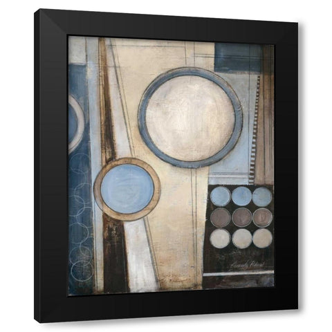 Blue Notes I Black Modern Wood Framed Art Print with Double Matting by Poloson, Kimberly