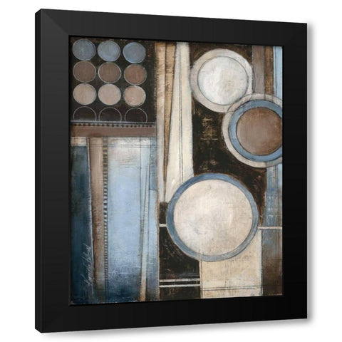 Blue Notes II Black Modern Wood Framed Art Print by Poloson, Kimberly