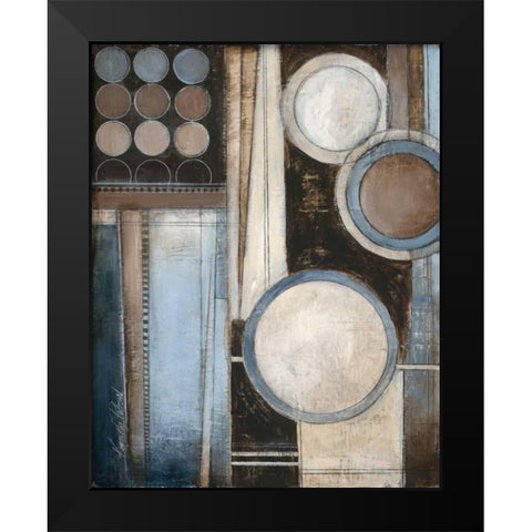Blue Notes II Black Modern Wood Framed Art Print by Poloson, Kimberly