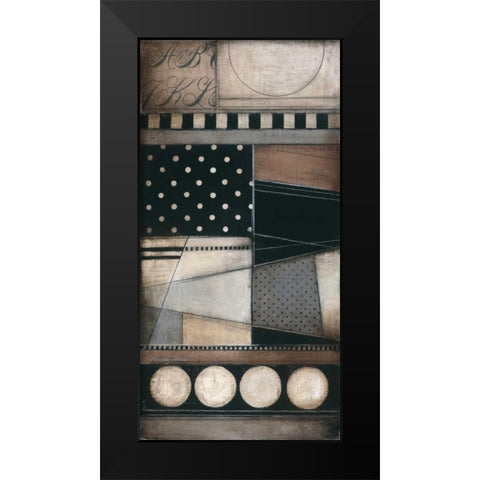 Fancy Letters I Black Modern Wood Framed Art Print by Poloson, Kimberly