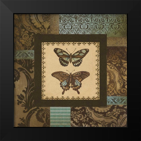 Butterfly Garden I Black Modern Wood Framed Art Print by Poloson, Kimberly