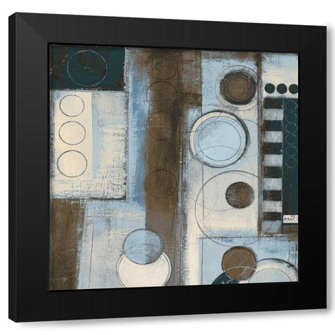 Rush Hour Blues Sq. I Black Modern Wood Framed Art Print with Double Matting by Poloson, Kimberly