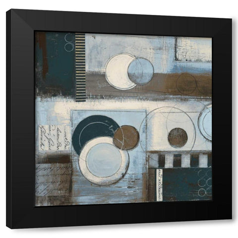 Rush Hour Blues Sq. II Black Modern Wood Framed Art Print by Poloson, Kimberly