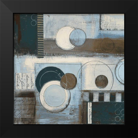 Rush Hour Blues Sq. II Black Modern Wood Framed Art Print by Poloson, Kimberly