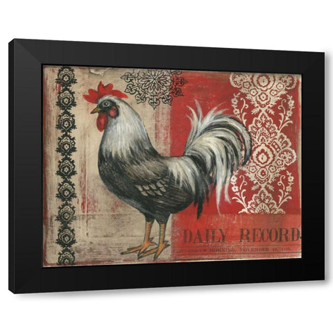 Daily Record II Black Modern Wood Framed Art Print by Poloson, Kimberly