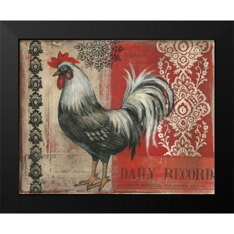 Daily Record II Black Modern Wood Framed Art Print by Poloson, Kimberly