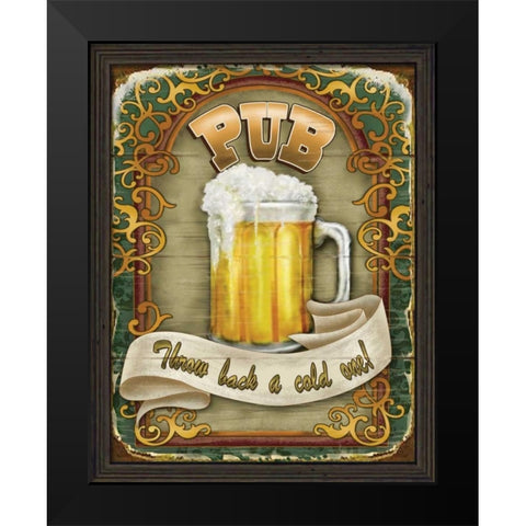 Neighborhood Pub Black Modern Wood Framed Art Print by Parisi, Ninette