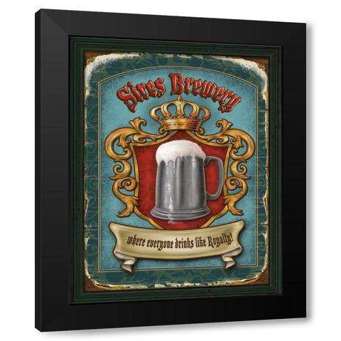 Sires Brewery Black Modern Wood Framed Art Print with Double Matting by Parisi, Ninette