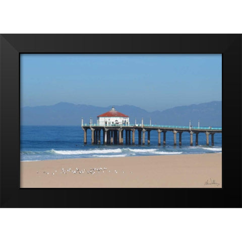 Ocean Pier Black Modern Wood Framed Art Print by Williams, Alex