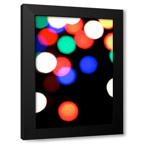 Bokeh Colors I Black Modern Wood Framed Art Print by Burkhart, Monika