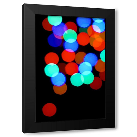 Bokeh Colors II Black Modern Wood Framed Art Print by Burkhart, Monika