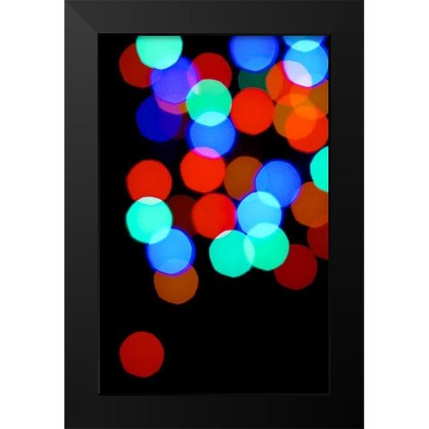 Bokeh Colors II Black Modern Wood Framed Art Print by Burkhart, Monika