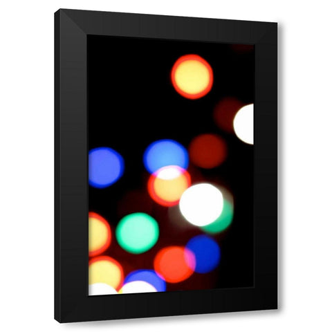 Bokeh Colors III Black Modern Wood Framed Art Print by Burkhart, Monika