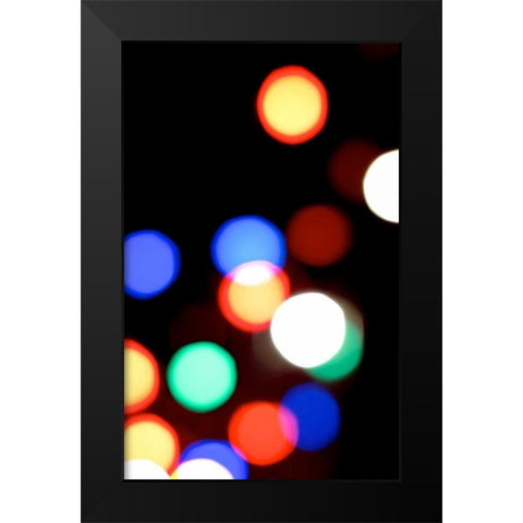 Bokeh Colors III Black Modern Wood Framed Art Print by Burkhart, Monika