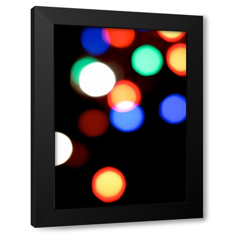 Bokeh Colors IV Black Modern Wood Framed Art Print by Burkhart, Monika