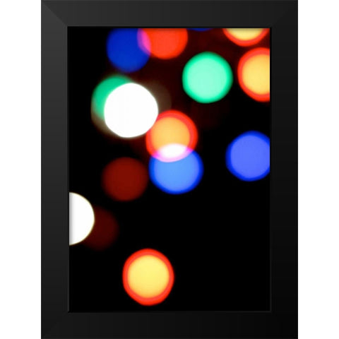 Bokeh Colors IV Black Modern Wood Framed Art Print by Burkhart, Monika