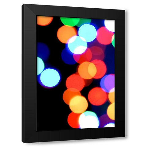 Bokeh Colors VI Black Modern Wood Framed Art Print with Double Matting by Burkhart, Monika